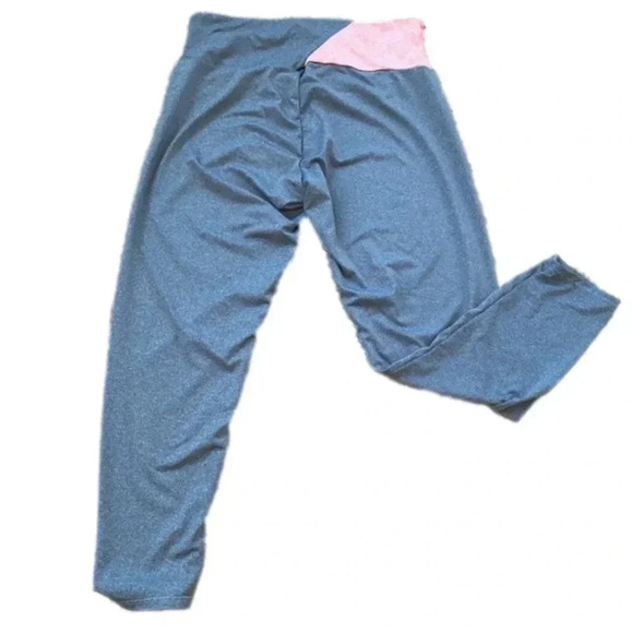 SHEIN 0XL Yoga Pants With Stretch Gray & Pink Stretch Waistband Stretchy Fabric - Picture 1 of 5